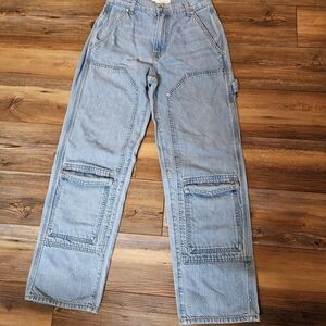GRLFRND Light Blue Utility Jeans